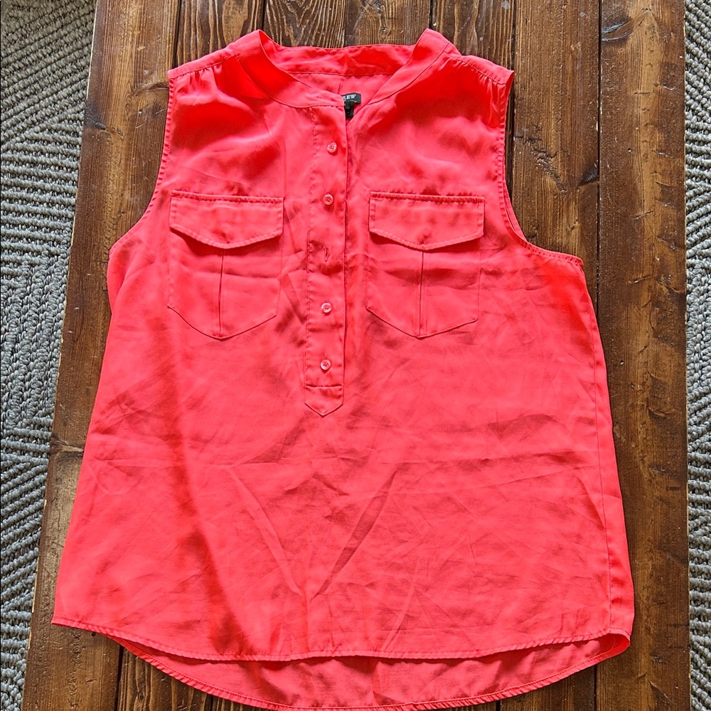 J. Crew Coral Tank Top with pockets